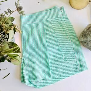 NEW J. CREW Seersucker Striped Mint Green White Striped Preppy Chino Shorts 4